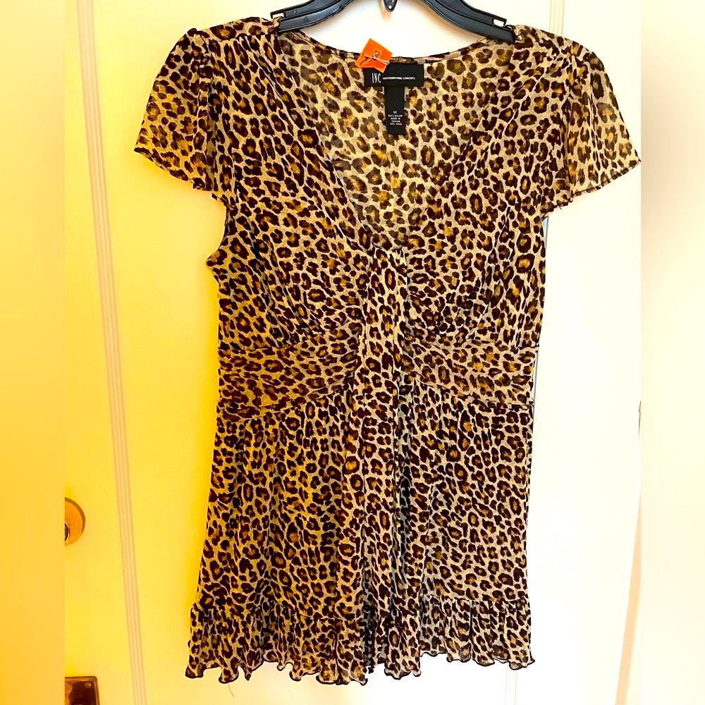 INC Animal Print Top